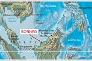 Карта острова Борнео и прилегающих территорий